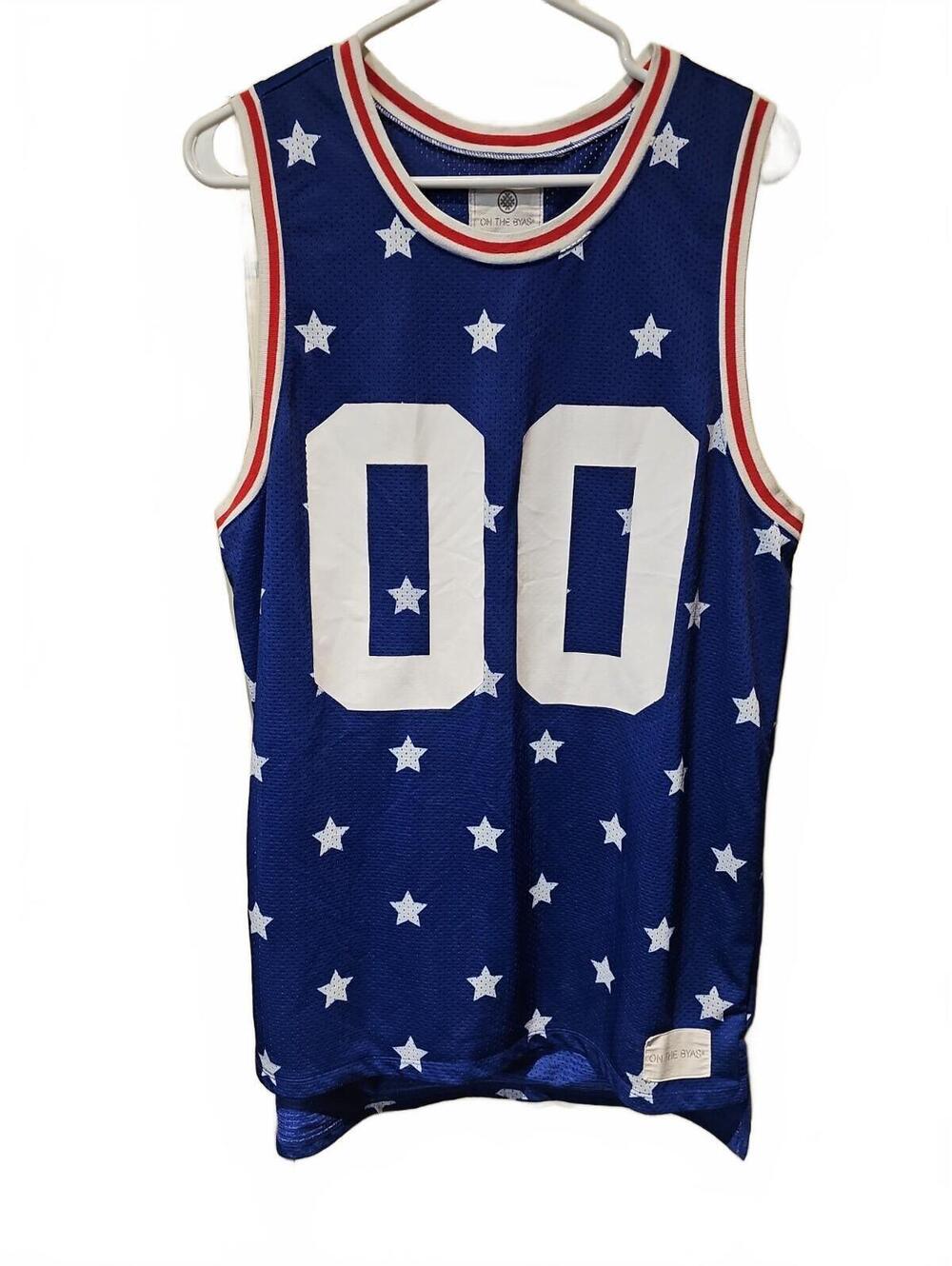 Urban Outfitters On The Byas American Flag Basketball Style Jersey Medium